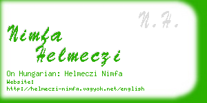 nimfa helmeczi business card